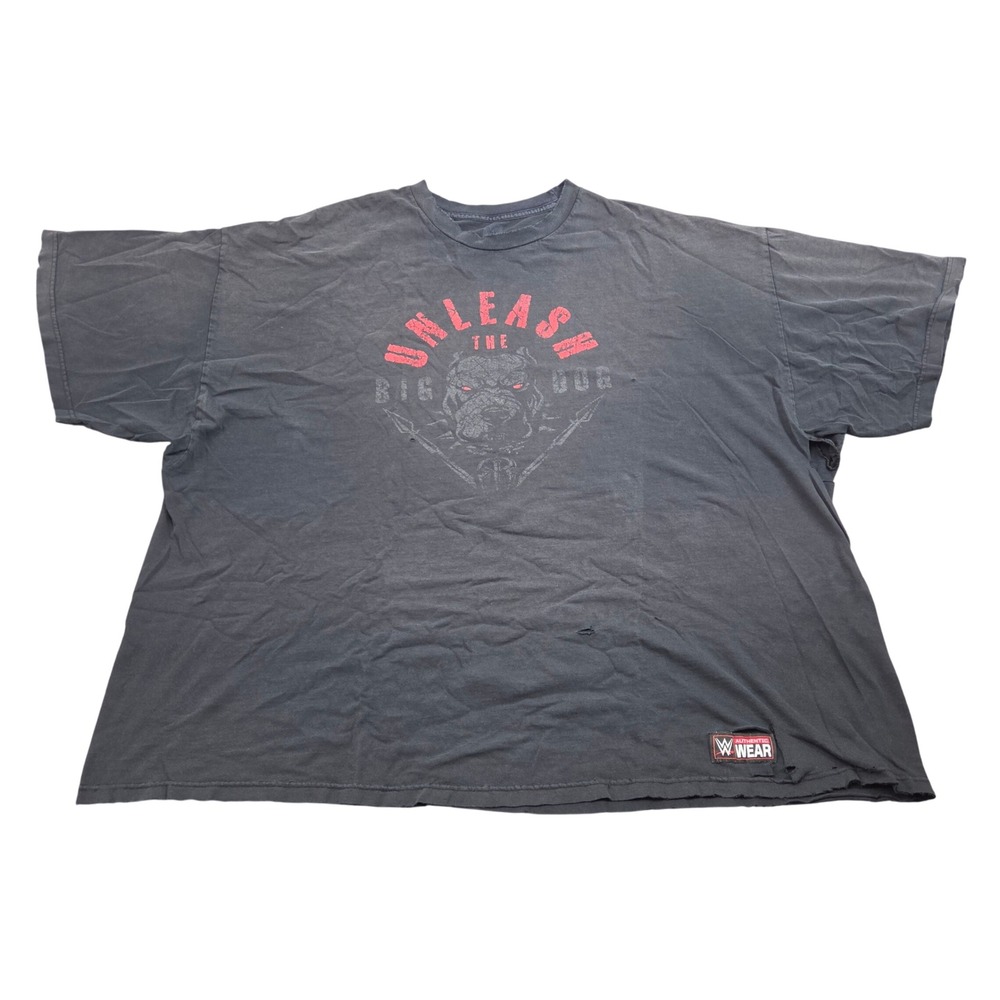 WWE Roman Reigns Unleash The Big Dog TShirt Mens 5XL Black Distressed Wrestling